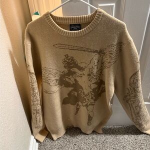 RGSTR Winged Warrior Graphic Sweater in Beige